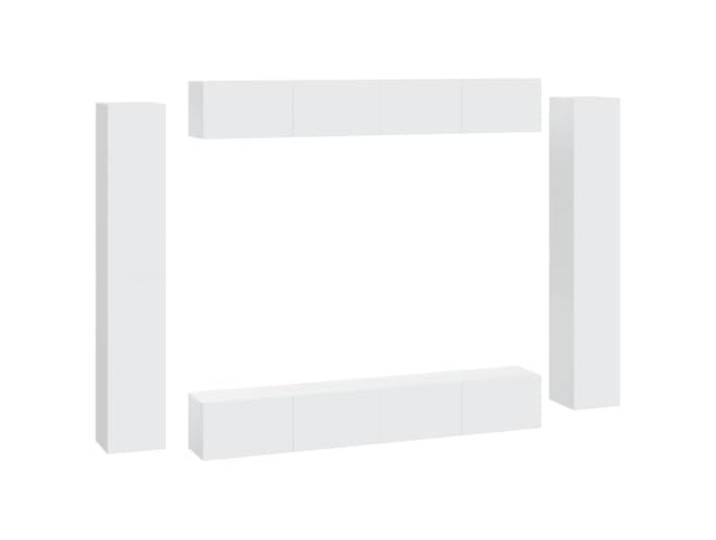 GHVBNMF 8-TLG. TV-Schrank-Set Wandmontage Lowboard Hängeboard Weiß Moderne Hängeschränke aus Holzwerkstoff für Wohnzimmer und Schlafzimmer schaffen Ordnung und ein elegantes Ambiente.