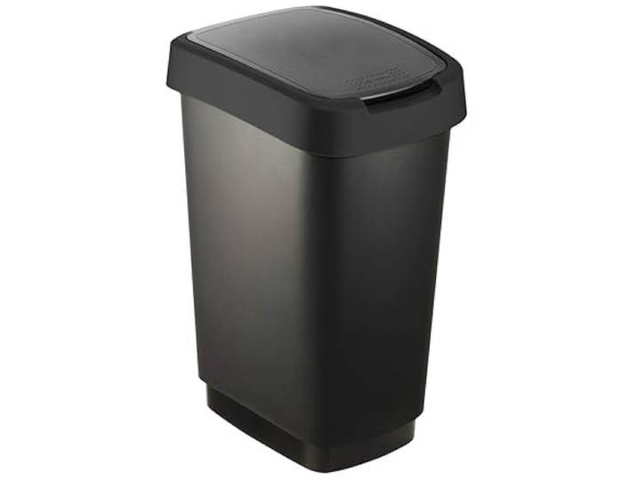 Rotho Salsa - prullenbak - swingdeksel - 50L - BPA vrij - zwart