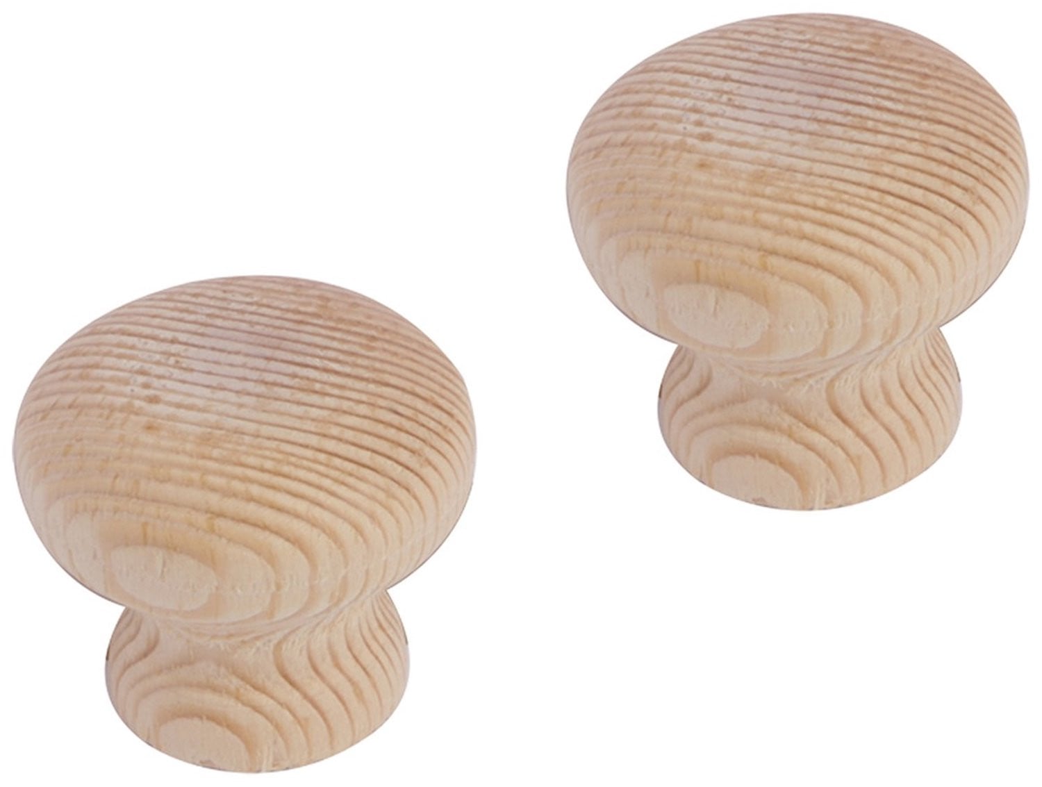 Differnz Meubelknop Rond Paddenstoel - Beukenhout - Diameter: 3 cm - 2 stuks