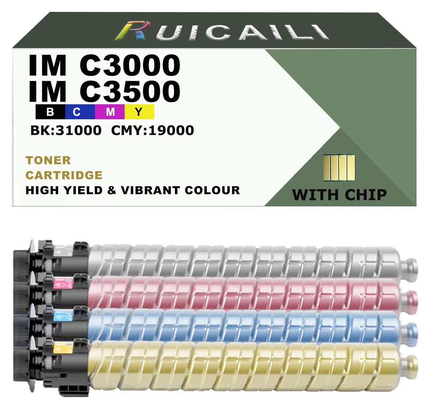 Tonercartridge-Set für Ricoh IM C3000/IM C3500, 4er-Pack