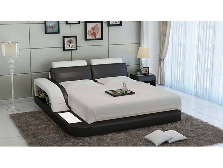 Xlmoebel, Wasserbett Luxus Doppelbett mit Lederpolsterung und integriertem Wasserbett, (Wasserbett), Hergestellt in Europa