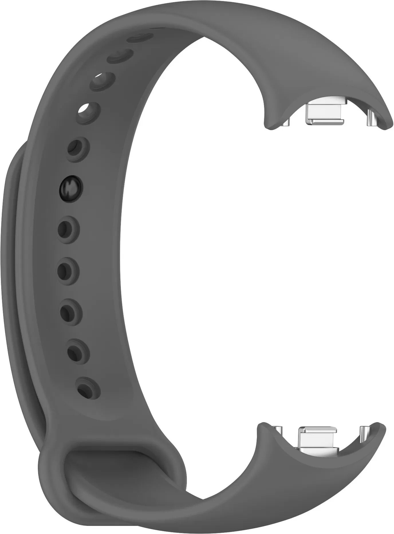 INF Stilvolles TPU-Armband, kompatibel mit Xiaomi Band 8/9 (Metal Head) Grau