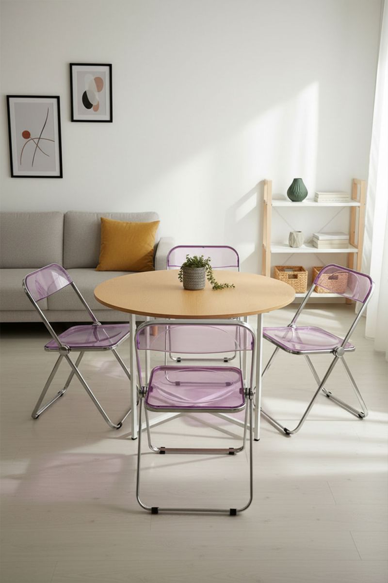 RegalosMiguel Pack 4 Sillas plegables para eventos Tamy - Violeta