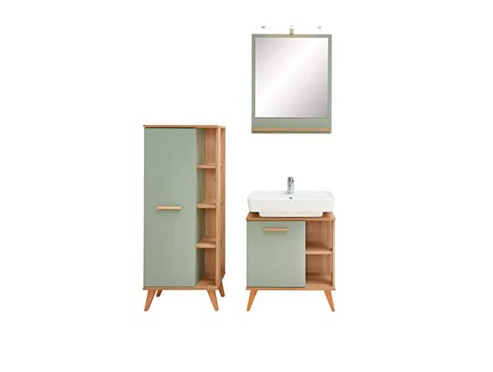 Pelipal Badmöbel-Set 4-teilig Quickset 963 mit Waschbeckenunterschrank und Spiegelschrank (LED) Hochwertige Badezimmermöbel vom Markenhersteller
