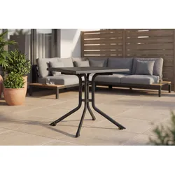 KETTLER BOULEVARD Klapptisch, anthrazit, Aluminium/KETTALUX, 70 x 70 cm, schmutzabweisend, stabil