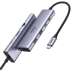 Ugreen CM498 (USB-C), Dockingstation + USB Hub, Grau