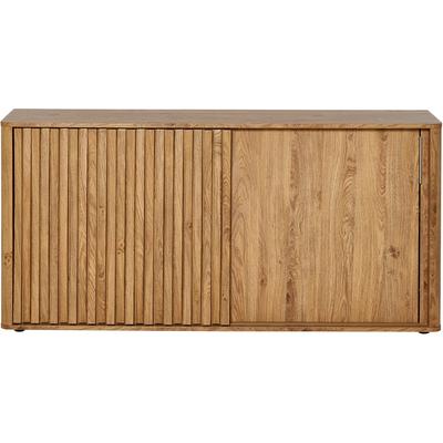Sideboard JAHNKE "FLOW SB 150", braun (montana eiche), B:150cm H:72,4cm T:39,8cm, Holzwerkstoff, Sideboards, Sideboard, Sideboard, 2 Schiebetüren, Breite 150 cm