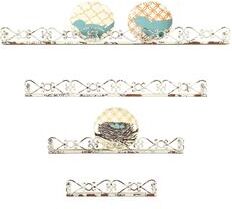 Storied Home Decorative Cream Iron Ledges (Set of 4 Sizes)