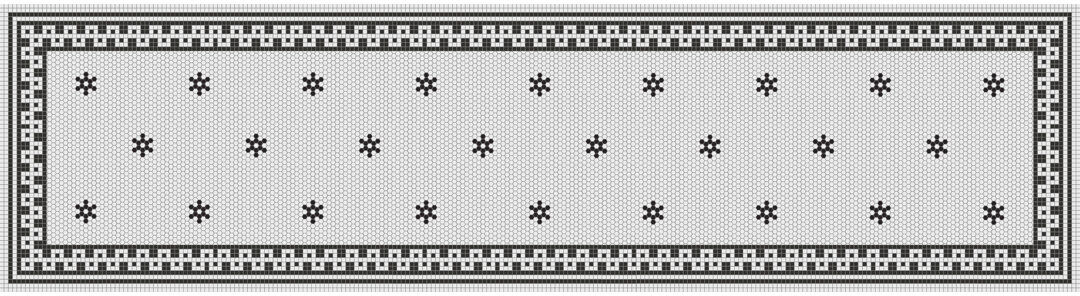 Brayden Studio Buyse Vinyl Machine Printed Area Rug Rectangle 2'7.5" x 9'10.1"