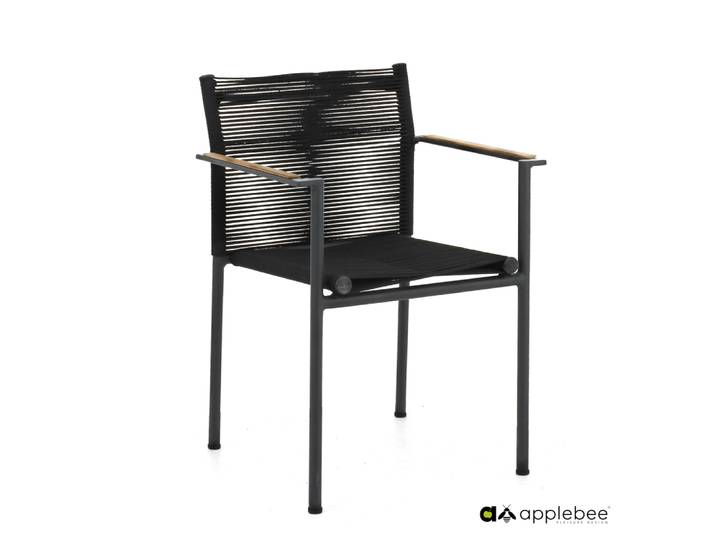2er Set Apple Bee Jakarta Dining Armstuhl Aluminium/Rope