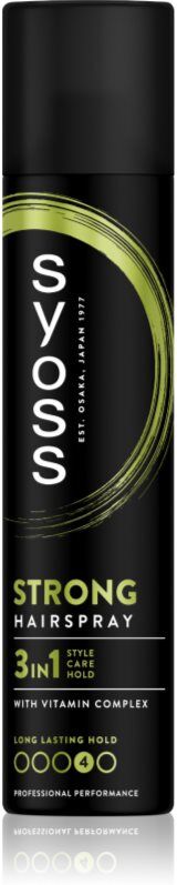 Syoss Strong Hold Hairspray laque cheveux fixation forte 3 en 1 300 ml
