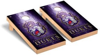 Skip's Garage James Madison JMU Dukes Museum Cornhole Board Set