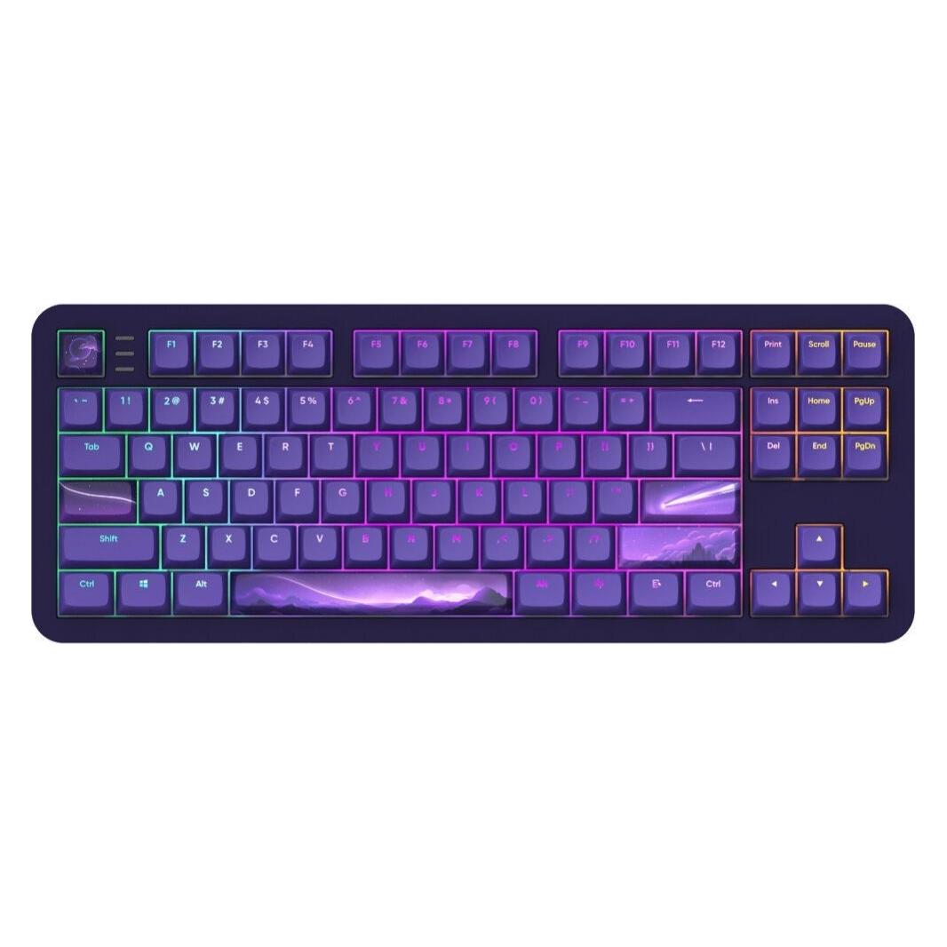 Dark Project Computertastatur ALU87B Celestial, G3MS Voidstone Switch, US (US, Kabelgebunden) (DPKB_CELESTIAL_87_ANSI)
