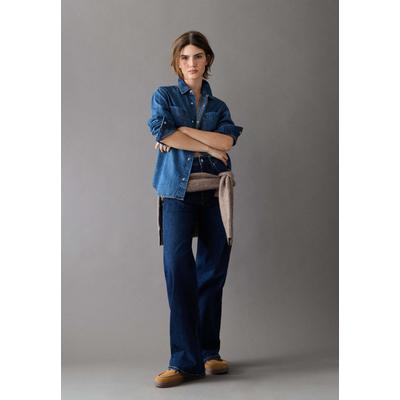 Straight-Jeans PEPE JEANS "Jeans mit geradem Bein STRAIGHT JEANS UHW LEXA", Damen, Gr. 26, Länge 28, blau (faded schwarz indigo comfort), 100% Baumwolle, Jeans Straight-Jeans