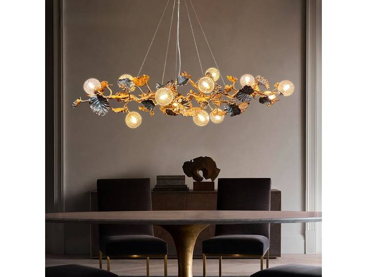 Lustre en cristal européen créatif postmoderne Restaurant Villa branche éclairage luxueux salon LED éclairage décoration