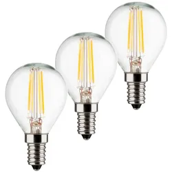 MÜLLER-LICHT LED-Tropfenform, klar E14/4Watt/ Energie E Glas