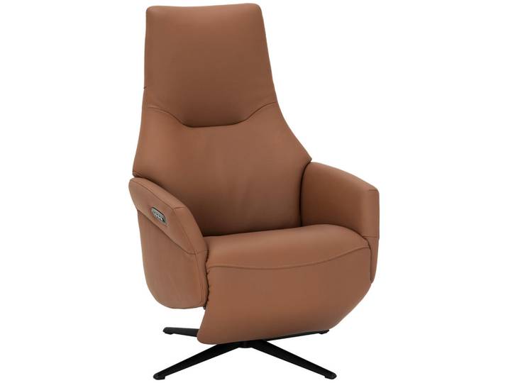 Livetastic Relaxsessel, Braun, Metall, Echtleder, Rindleder, 70x111x86 cm, Relaxfunktion, USB-Anschluss, USB-C-Anschluss, Wohnzimmer, Sessel, Relaxsessel