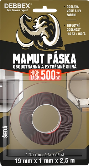 B2B Partner Oboustranná páska MAMUT HIGH TACK, šedá