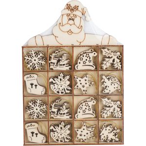 Böttcher-AG Weihnachtsbaumschmuck 54219, natur, 3,5 cm, Anhänger-Set aus Holz, 48 Stück