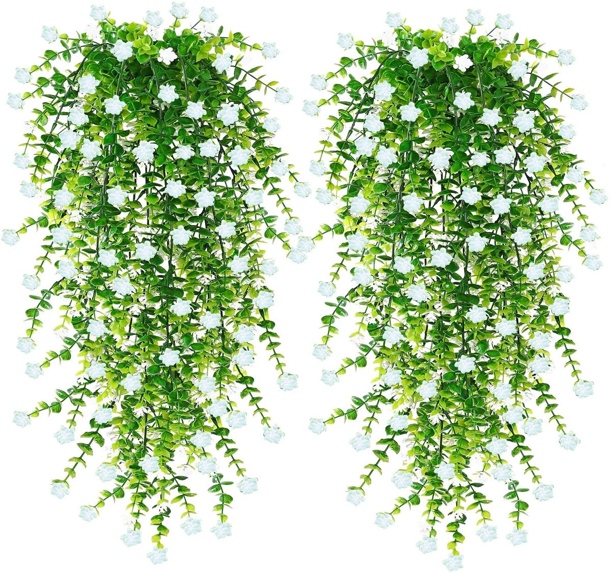 Set van 6 UV-bestendige eucalyptus hangplanten voor buiten