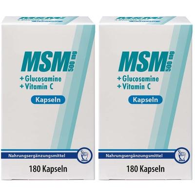 MSM 500 mg+Glucosamine Kapseln 2x 2x180 St