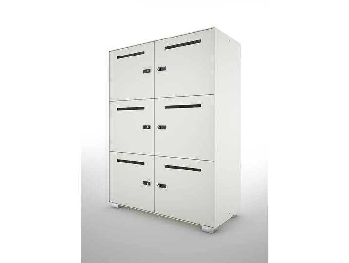Casiers vestaires métal Primo Locker Module de 6 cases - Blanc