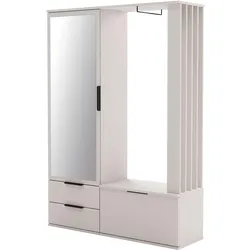 GARDEROBENSCHRANK Filo mit Spiegel und 2 Türen, Sandbeige