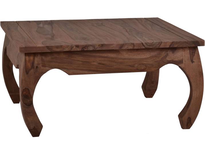 MiaMöbel Opium Couchtisch Colombo 60x60cm Massivholz Teak Kolonialstil Indien Indisch
