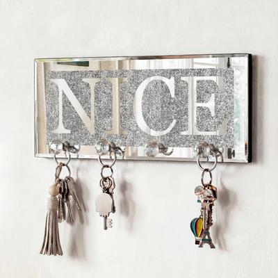 SHYFOY Mirrored Key Holder for Wall Decorative