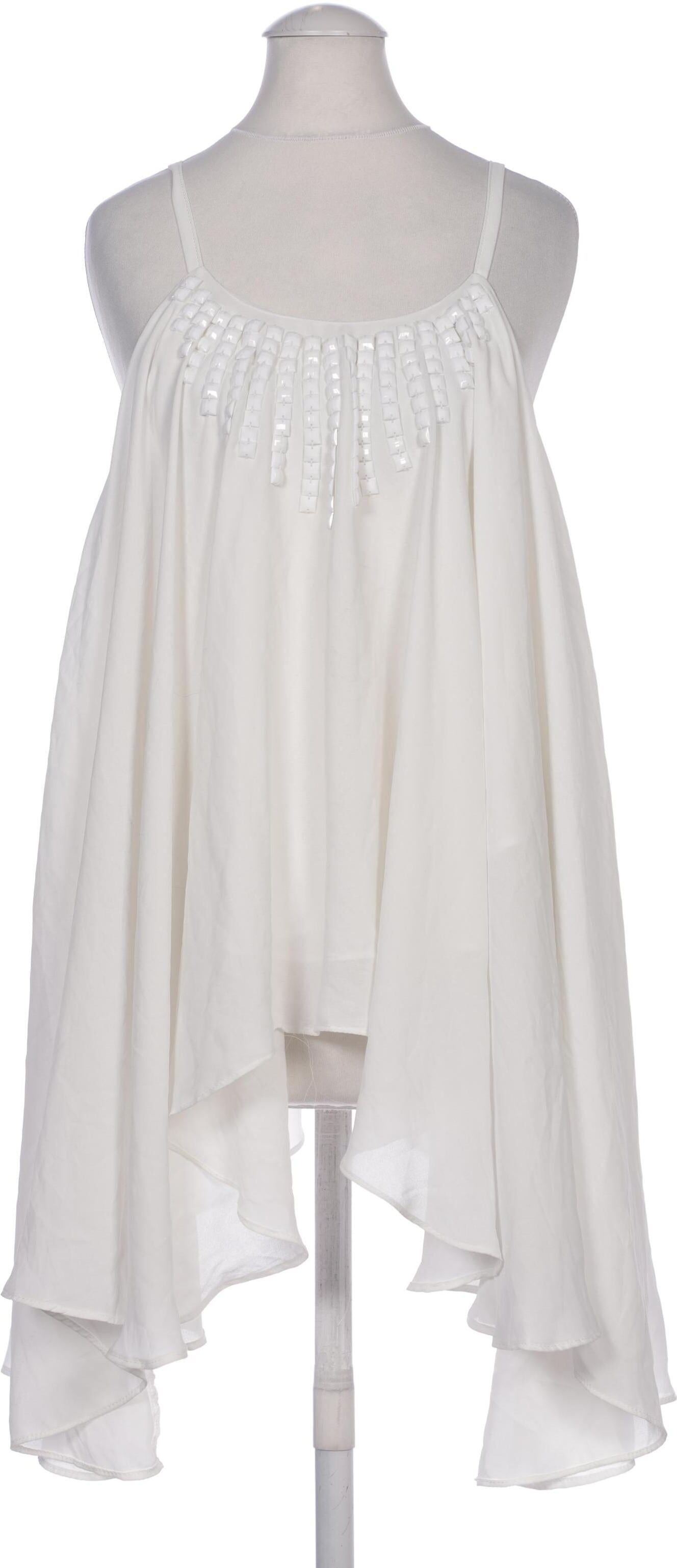 Forever Unique Damen Bluse, Weiß, Gr. 3XS (UK 2), Viskose / Synthetik - Second Hand