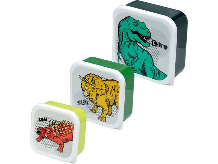 Brooddoos - snackdoosjes - dino - set van 3 -
