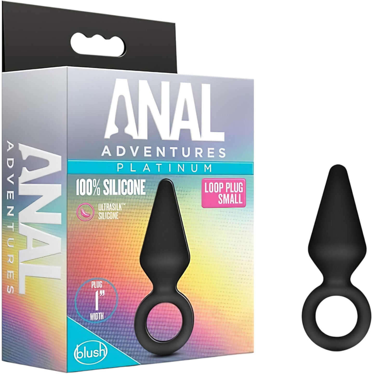 Anal Adventures Platinum S - anal plug (black) - small
