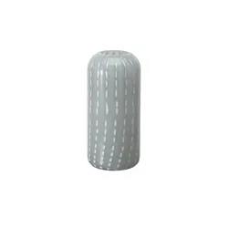 HOME STORY Vase   , grau , Glas , Maße (cm): H: 33  Ø: 15