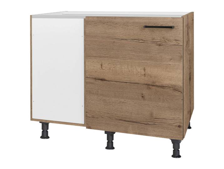 Nobilia Eckunterschrank Structura, Eiche dunkel, 1 Fächer, nicht einzeln stellbar, Eckteil, 125x87x65 cm, individuell planbar, Küchen, Küchenmöbel, Küchenschränke, Eckschränke Küche