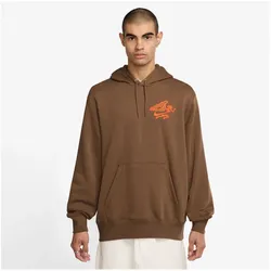 NIKE Sportswear Club Hoodie Herren 281 - lt british tan/safety orange XS
