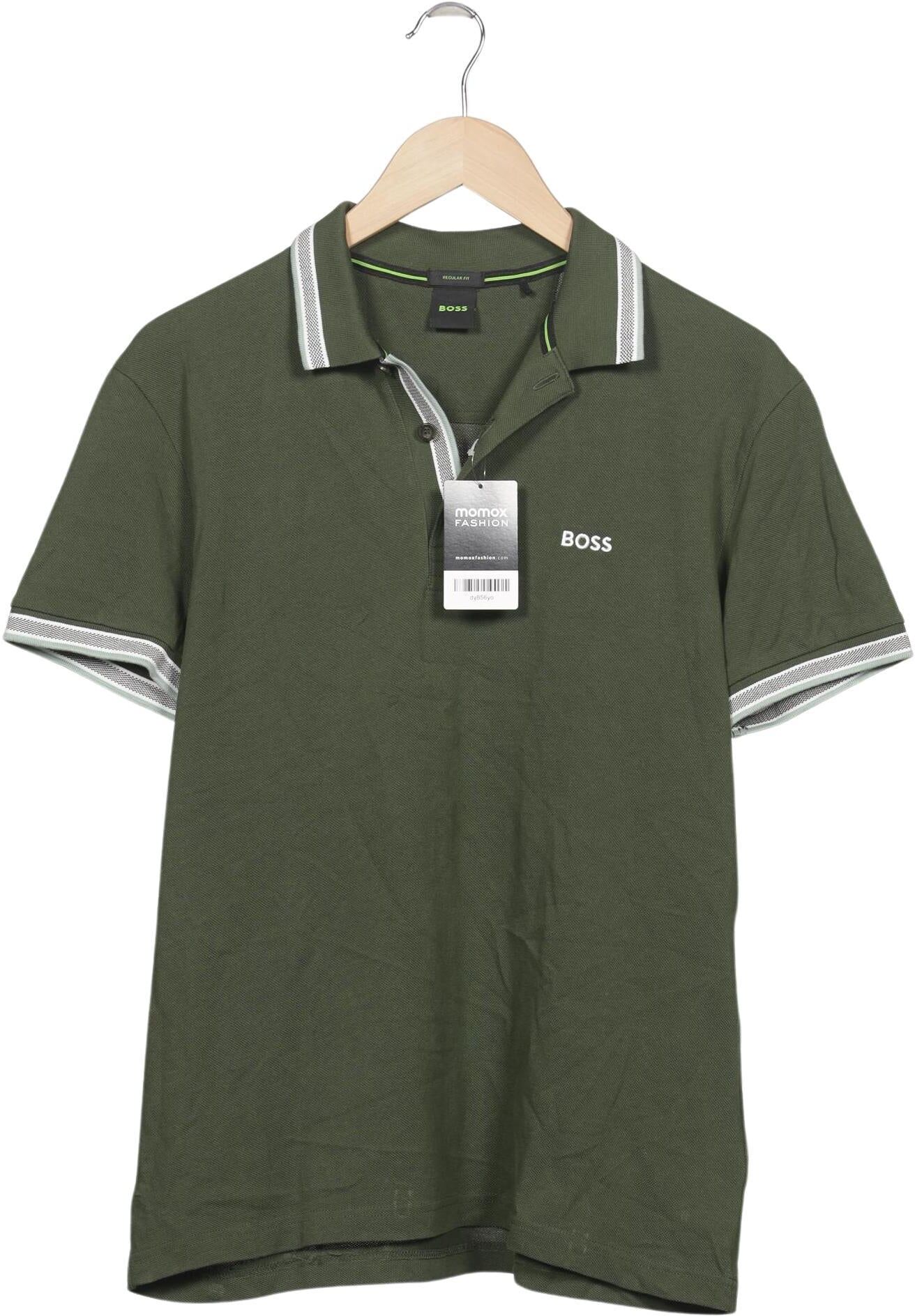 Boss Green Herren Poloshirt, Grün, Gr. M, Baumwolle - Second Hand