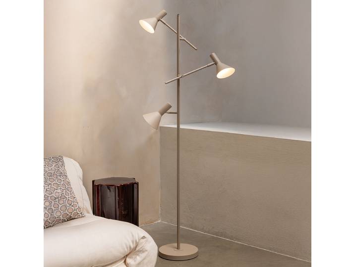 Stehleuchte Izmir 42 x 171 x 59cm Beige/Sand Iron E14