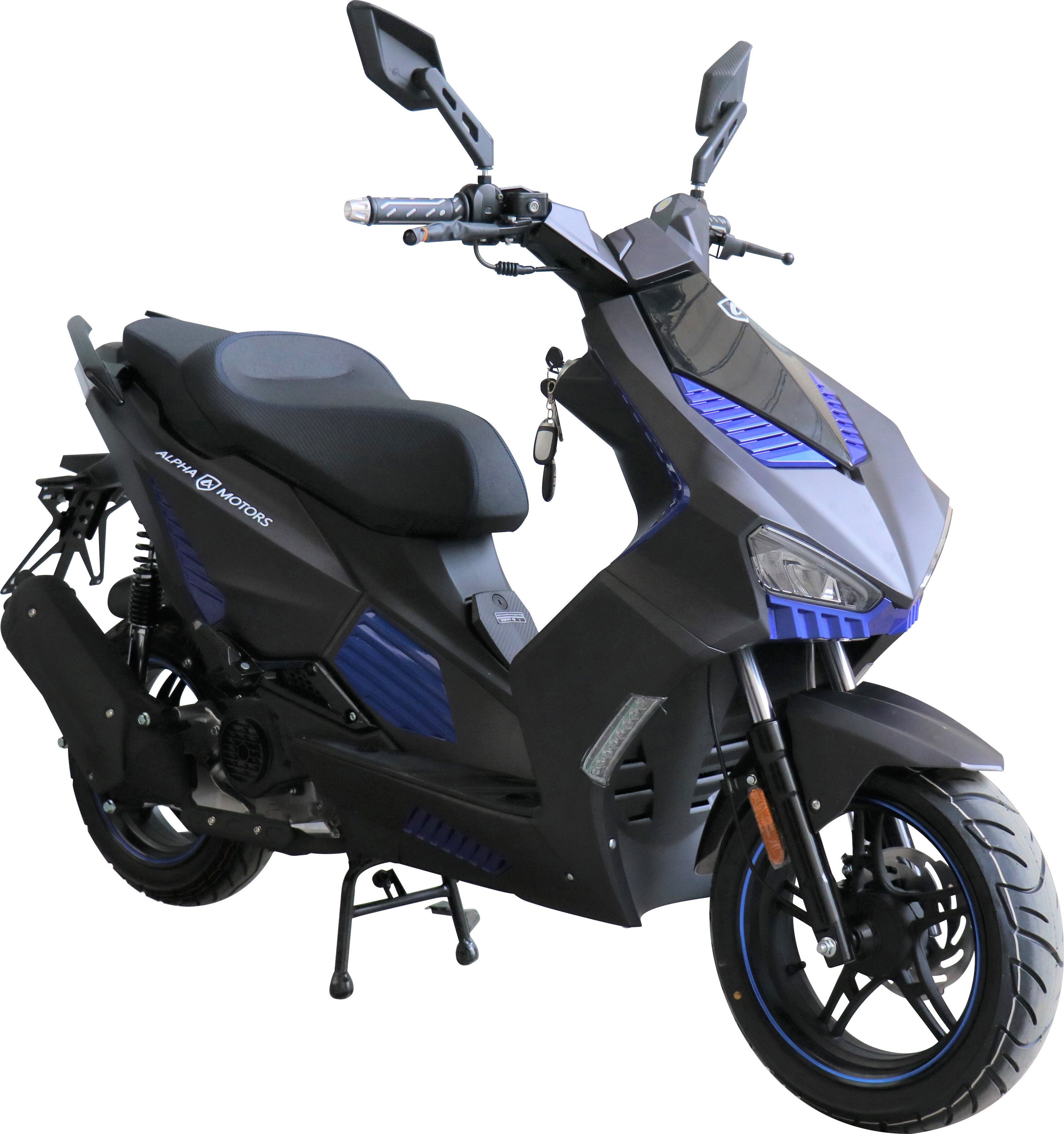 Motorroller Shark 50 ccm 45 kmh EURO 5 mattschwarz