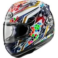 Arai RX-7V Evo Nakagami GP2, Integralhelm - Blau/Rot/Weiß - S