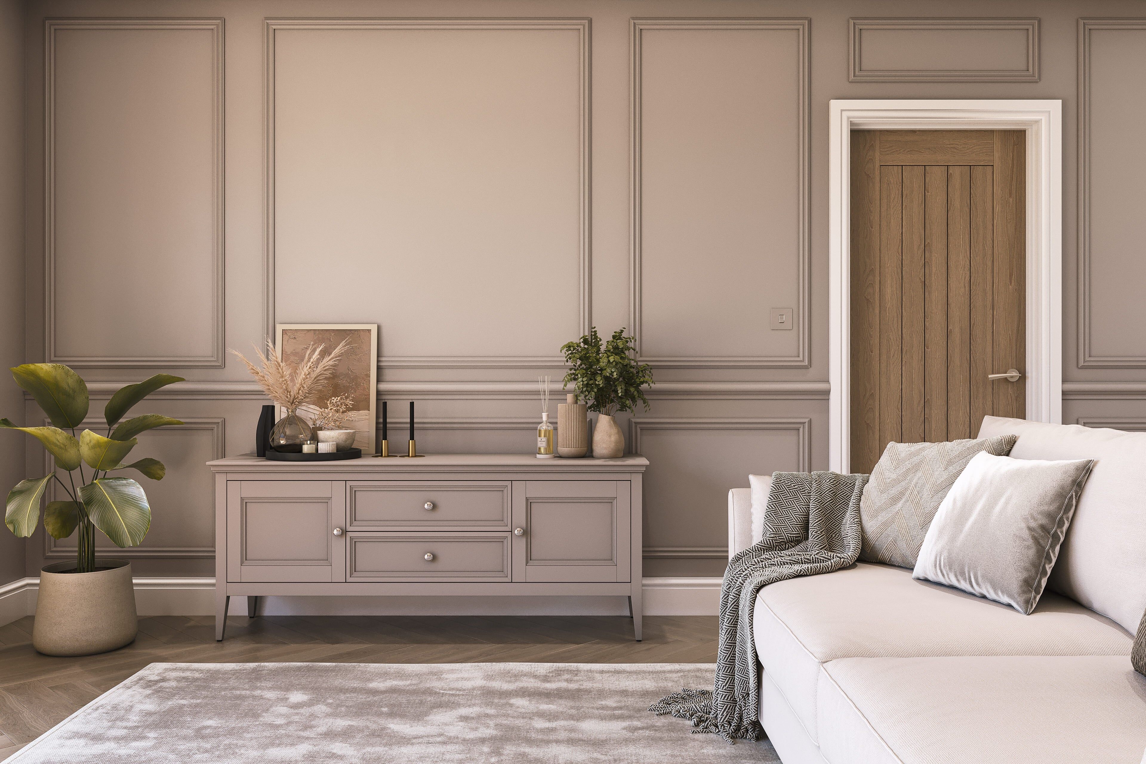 Hemway Wall Paint   Soft Khaki Beige   Matt Emulsion Interior   Acrylic   Latex - Soft Khaki Beige - 2.5L