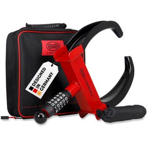 Heyner Parkkralle 850500 Tire Block Pro, universal, für Auto & Anhänger, mit Zahlenschloss, Reifenbreite bis 280mm