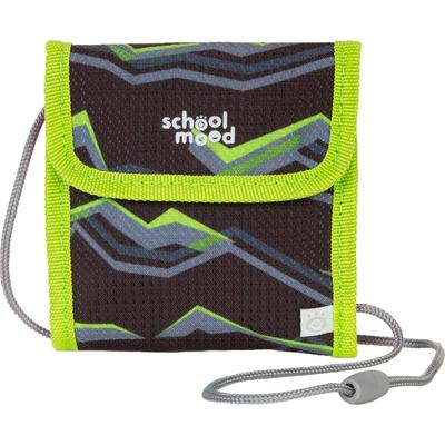 Brustbeutel SCHOOL-MOOD, Kinder, grün (finn), Polyester, Kleinlederwaren