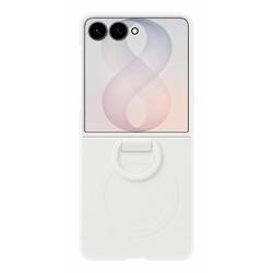 Samsung Silicone Ring Magnet Case Cover Samsung Z Flip8 Weiß mit Magnet-Modul, Mit Haltering EF-EF776CWEGWW
