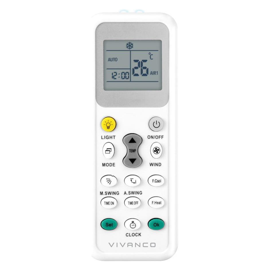 Vivanco Ersatz-Fernbedienung für Klimaanlagen von Samsung, Daikin, Mitsubishi, Haier, u.a. (Universal Fernbedienung, Infrarot) (VNREMOTEAIR)