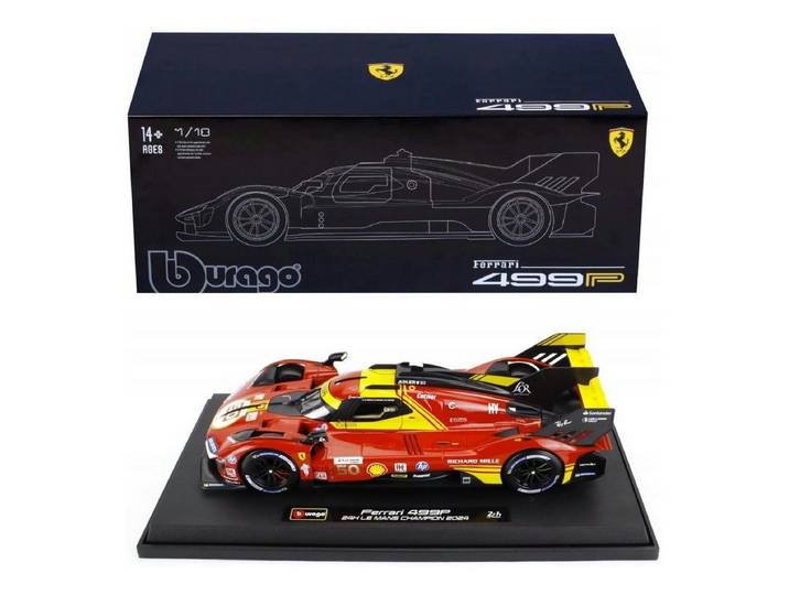 Bburago Modellauto Ferrari Deluxe 499P LMH #50 '24, Maßstab 1:18