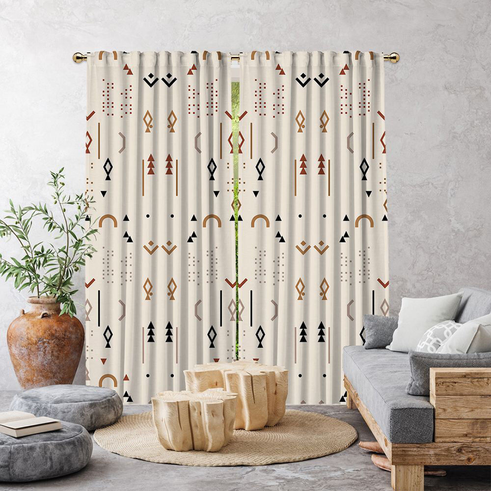 Bloomsbury Market Arawn Semi Sheer Curtain Single Panel Ecru 140cm Width x 175cm Drop