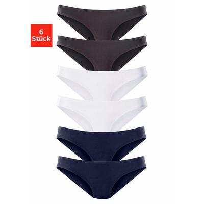 Jazz-Pants Slips, Damen, Gr. 48/50, Microfaser, blau (marine, schwarz, weiß), Microfaser, Obermaterial: 95% Polyamid, 5% Elasthan (LYCRA), VIVANCE ACTIVE BY LASCANA, unifarben, körpernah, Unterhosen, aus weicher Microfaser
