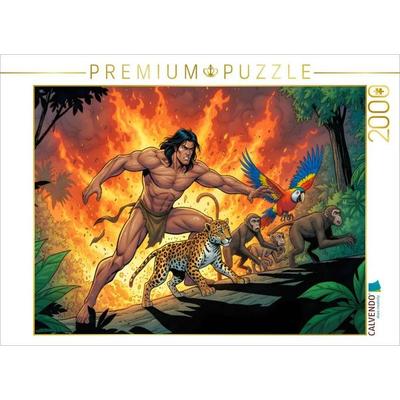 CALVENDO Puzzle Tarzan rettet Tiere vor Feuerflammen | 2000 Teile Lege-Größe 90x67cm Foto-Puzzle für glückliche Stunden, von , Calvendo Puzzle