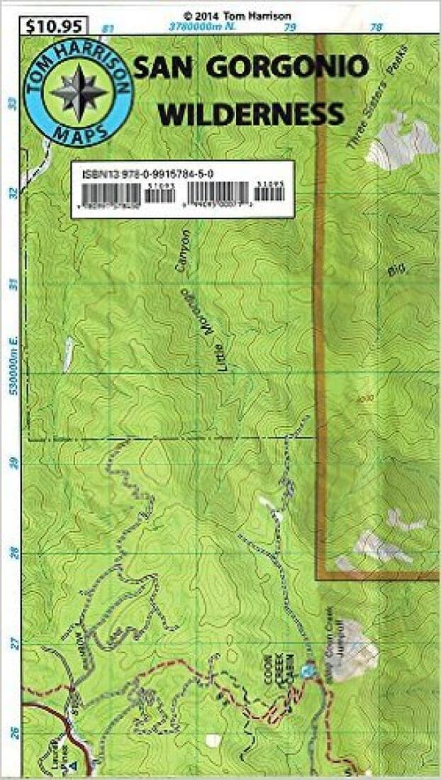 San Gorgonio Wilderness, Californie   Tom Harrison Maps