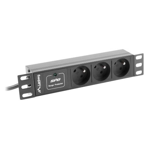 Lanberg PDU-03E-0200-BK Stromverteilereinheit (PDU) 3 AC-Ausgänge 1U (PDU-03E-0200-BK)